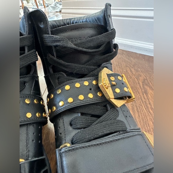Black Leather Versace Sneakers - Picture 8 of 11
